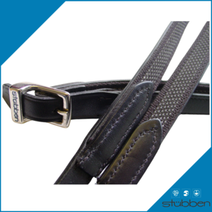 STUBBEN 1025 DRESSAGE LEATHER/RUBBER REINS-wholesale-brands-Top Notch Wholesale